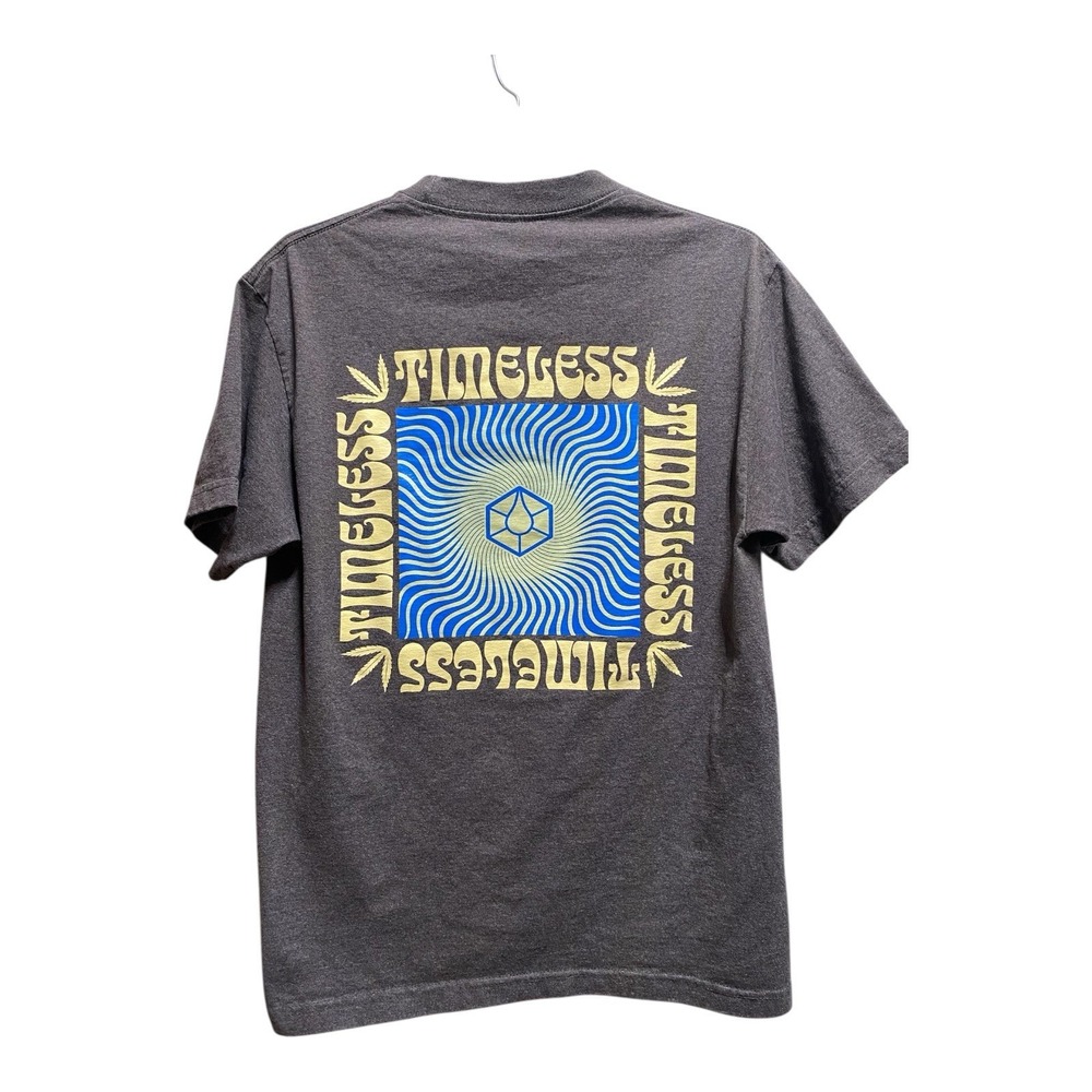 Timeless‎ 2011 Psychedelic Swirl Back Graphic Tee Sz M Made in USA